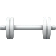 Long dumbbell white gym bar sticker
