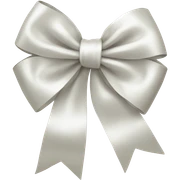 white satin bow sticker