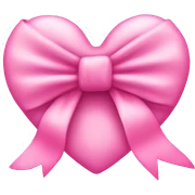 Pink bow heart sticker