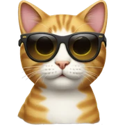Cat with sunglasses sticker