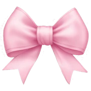 light pink ribbon bow sticker