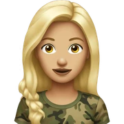 Camo blondie sticker