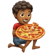 pizza eating pizza sticker