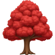 Red tree sticker