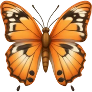 Butterfly orange sticker