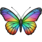 Rainbow butterfly sticker