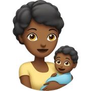 Mum holding baby sticker