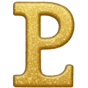 Glitter letter i sticker