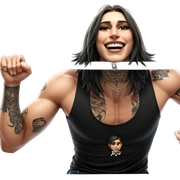tattooed boy wearing necklace sticker