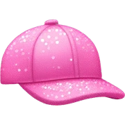 pink cap with sequins sticker