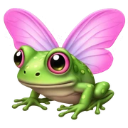 Fairy frog with pink wings  sticker