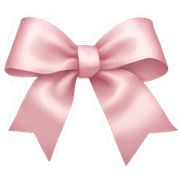 light pink ribbon bow sticker
