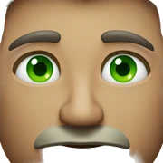 Man with Green eyes sticker