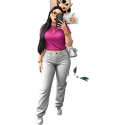 girl with jewelry and phone sticker