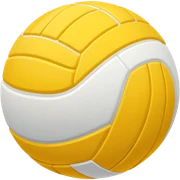 summer-themed emoji of a beach volleyball sticker