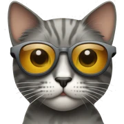 Cat with sunglasses sticker