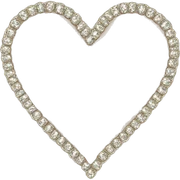 Beige Heart with bling  sticker