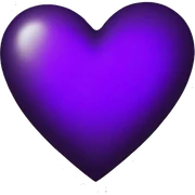 Black heart half purple heart sticker