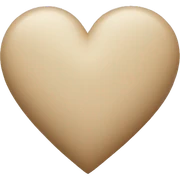 Beige heart sticker