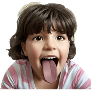girl posing in striped shirt sticker