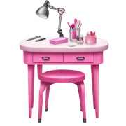 Pink manicure table  sticker