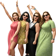 happy group of friends outdoors sticker