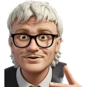 wise old man with glasses sticker