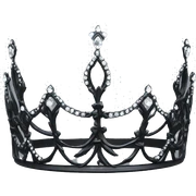 a black minimalist tiara sticker