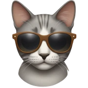 Cat with sunglasses sticker