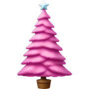 Pink Christmas tree sticker