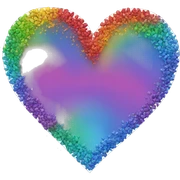 Rainbow heart sticker