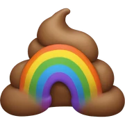 rainbow poop sticker