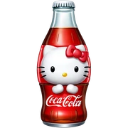 Coca cola hello kitty sticker