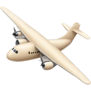 Beige airplane sticker
