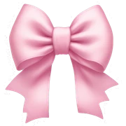 Baby pink bow sticker