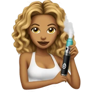 Beyonce with a vape sticker