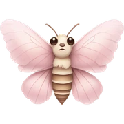 Cute pink moth sticker