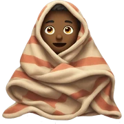 person in blanket sticker
