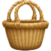 Straw wicker bag sticker