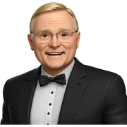 smiling boy in formal suit sticker