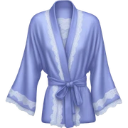 Periwinkle silk lace robe sticker