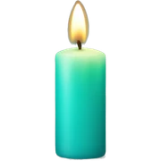 Turquoise coloured candle sticker