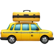 taxi with luggage sticker