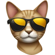 Cat with sunglasses sticker
