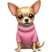 chihuahua with a pink sweater  sticker