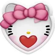 hello kitty heart sticker