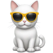 Cat with sunglasses sticker