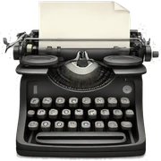 typewriter sticker