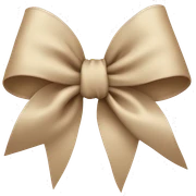 Beige bow  sticker