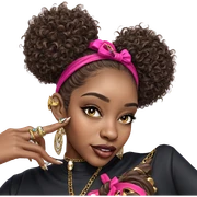 dark-skinned beauty with jewelry sticker